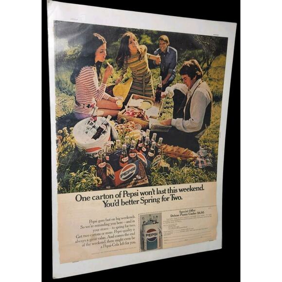 Vintage Pepsi Cola Magazine Ads Lot Of 6 Advertising Pages 50s 60s Art Decor - Picture 8 of 14